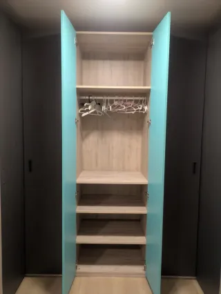 Mueble moderno azul y gris