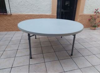 Mesa Plegable PVC Banquete 150cm Gris