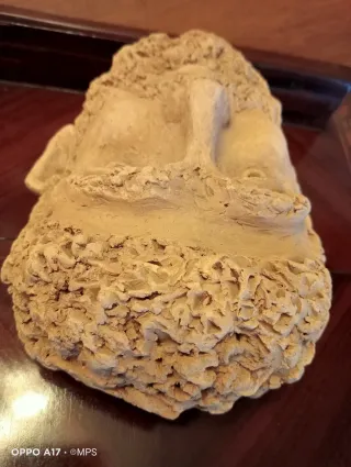 Escultura de cabeza de hombre años 60