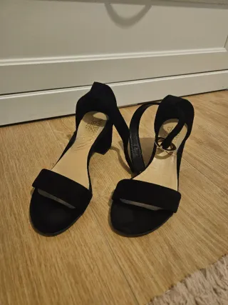 Sandali tacco basso neri donna Impressioni Dugoni