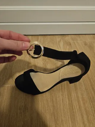 Sandali tacco basso neri donna Impressioni Dugoni