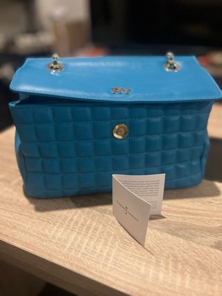 Bolso de piel Roberto Verino azul nuevo