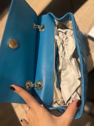 Bolso de piel Roberto Verino azul nuevo