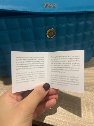 Bolso de piel Roberto Verino azul nuevo