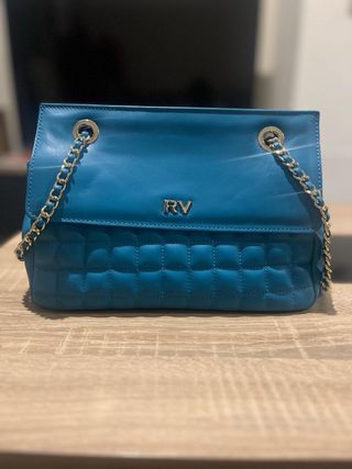 Bolso de piel Roberto Verino azul nuevo