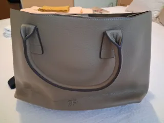 Bolso para portátil beige y negro