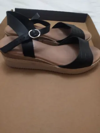 Sandalias de piel negras Talla 40