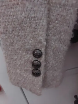 Abrigo Zara Beige Doble Botonadura