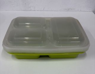 Conjunto 5 Marmitas Meal Prep 3 Compartimentos