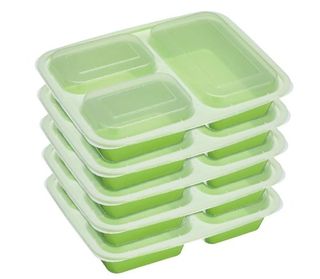 Conjunto 5 Marmitas Meal Prep 3 Compartimentos