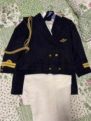 Traje de Comunión Azul y Blanco