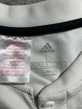 Camiseta Real Madrid Adidas Blanca Talla L de niño