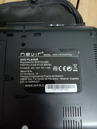 DVD Portátil Nevir 9 NVR-2781DVD-PCU