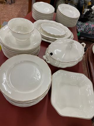 Vajilla San Claudio Porcelana Dorada