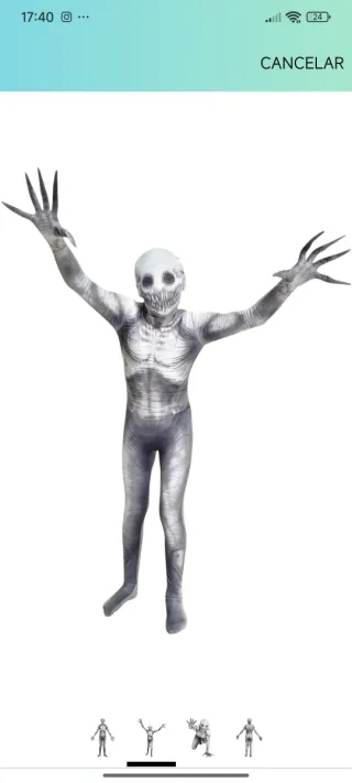 DISFRAZ "MORPHSUITS" CRIATURA  TERRORIFICA