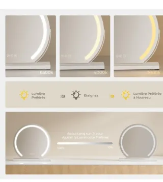 Espejo Tocador Circular LED Safielina CM13