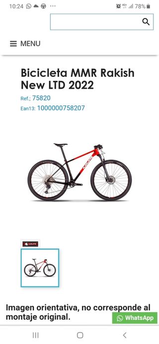 Bicicleta MMR de carbono