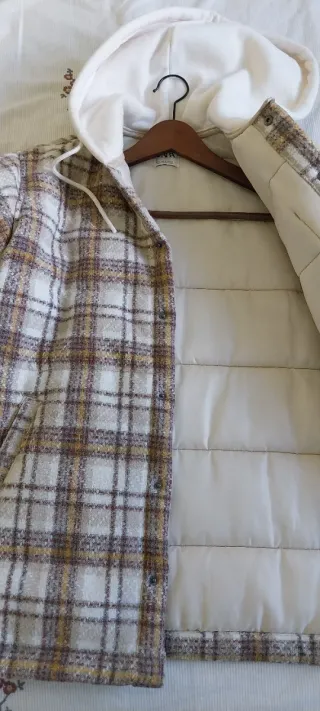 Chaqueta Zara cuadros capucha
