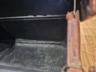 Maletín médico antiguo de cuero automatico