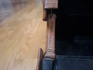 Maletín médico antiguo de cuero automatico