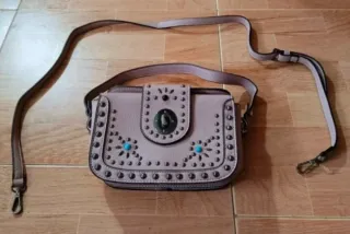 Bolso estilo étnico semi-rígido con 2 correas NEW!