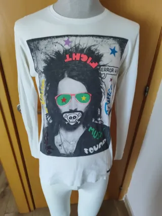 Camiseta manga larga estampada