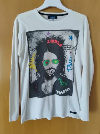 Camiseta manga larga estampada