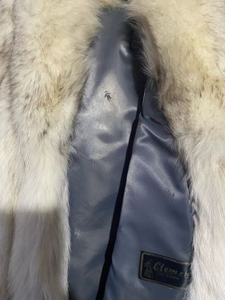 Abrigo de piel de zorro ártico natural