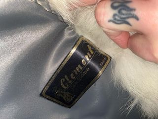 Abrigo de piel de zorro ártico natural