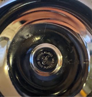 Coppa champagne vintage placcata argento e oro 24K