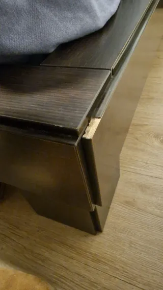 Cama doble moderna madera y cristal