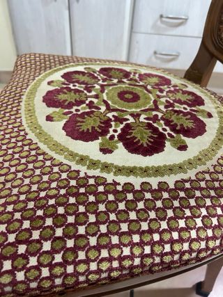 Conjunto 4 Sillas Vintage Madera y Rattan