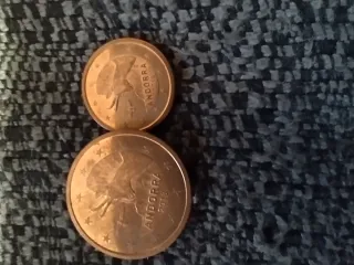 Céntimos Andorra 2017. 2018. 2019. 2022