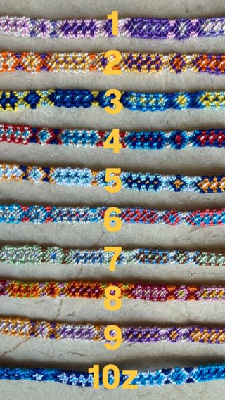 Pulseras hechas a mano de macramé