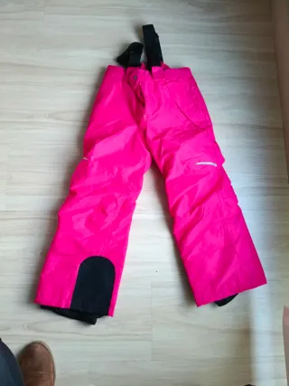 Pantalón esquí niña 110-116 cm color Fresa