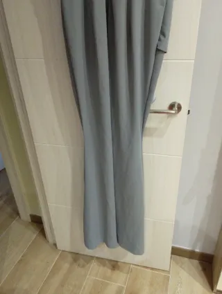 Vestido largo de fiesta gris. Talla XXL real