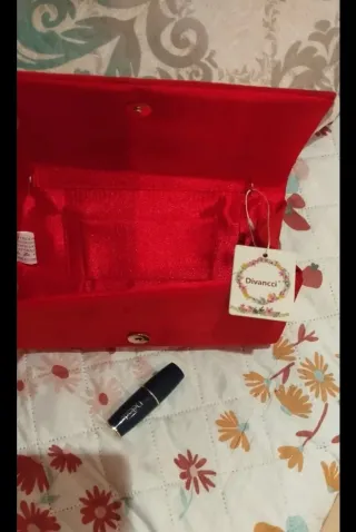 Bolso fiesta Divancci pedrería rojo