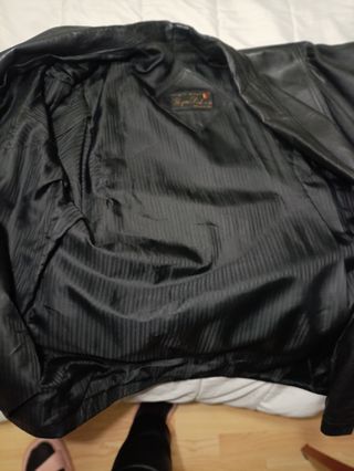Chaqueta Piel Vintage Negra