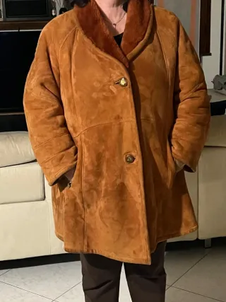 Giaccone shearling marrone