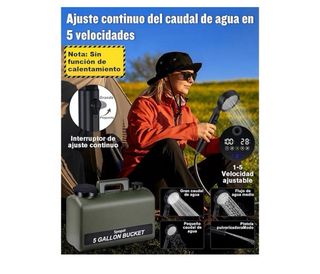 Ducha Portátil Camping 20L 10000mAh
