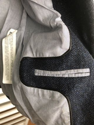 Americana Zara Mujer Azul de paño