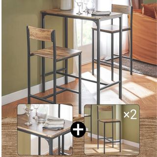 Mesa alta y 2 taburetes