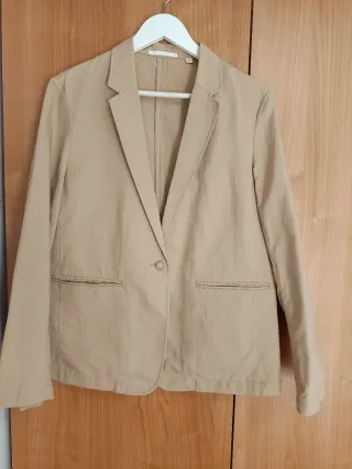 Americana Uniqlo Lino Mujer Talla M