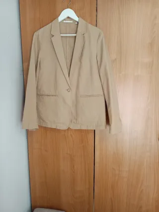 Americana Uniqlo Lino Mujer Talla M