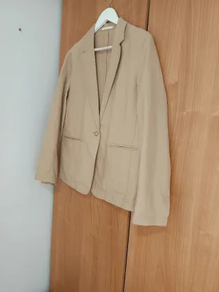 Americana Uniqlo Lino Mujer Talla M