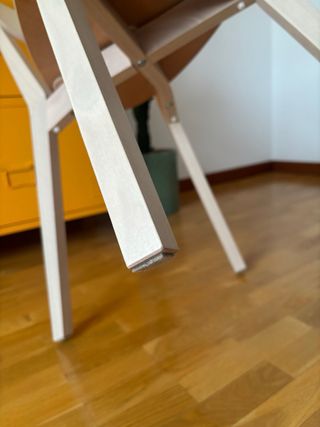 Silla madera y blanca escritorio, cocina, salón...