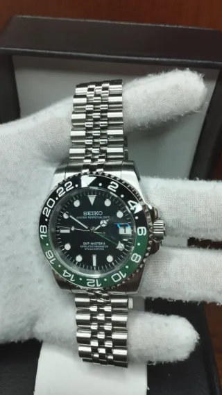 Reloj Seiko Mod GMT-Master II Sprite Verde Negro