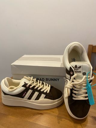 Zapatillas Adidas Campus x Bad Bunny Marrón/Blanco