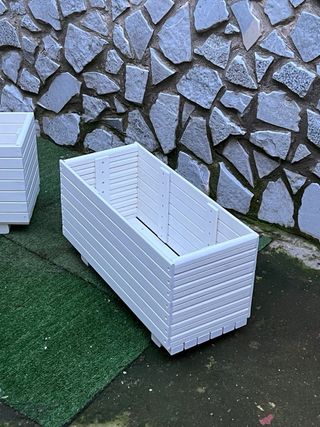 2 Fioriere Rettangolari Bianche