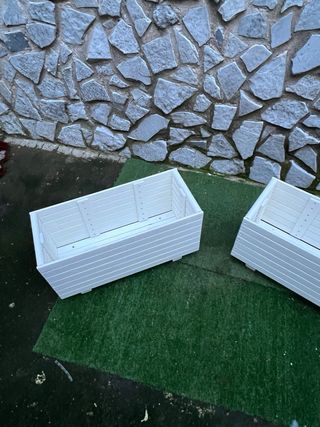 2 Fioriere Rettangolari Bianche